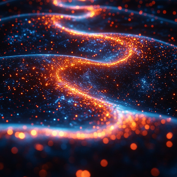 A colorful concept illustration of Spacetime Quantitization