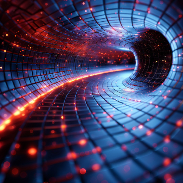 A colorful illustration of the curvature of spacetime