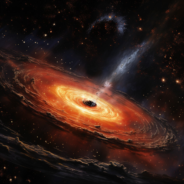 Image of a black hole's eccretion disk